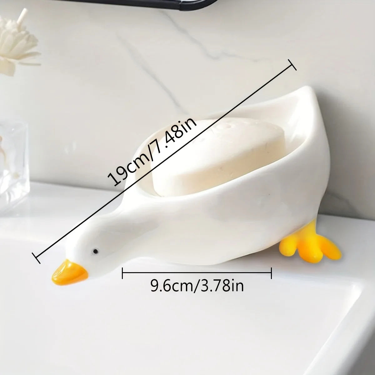 Duck Soap Dish - Cute Self Draining Soap