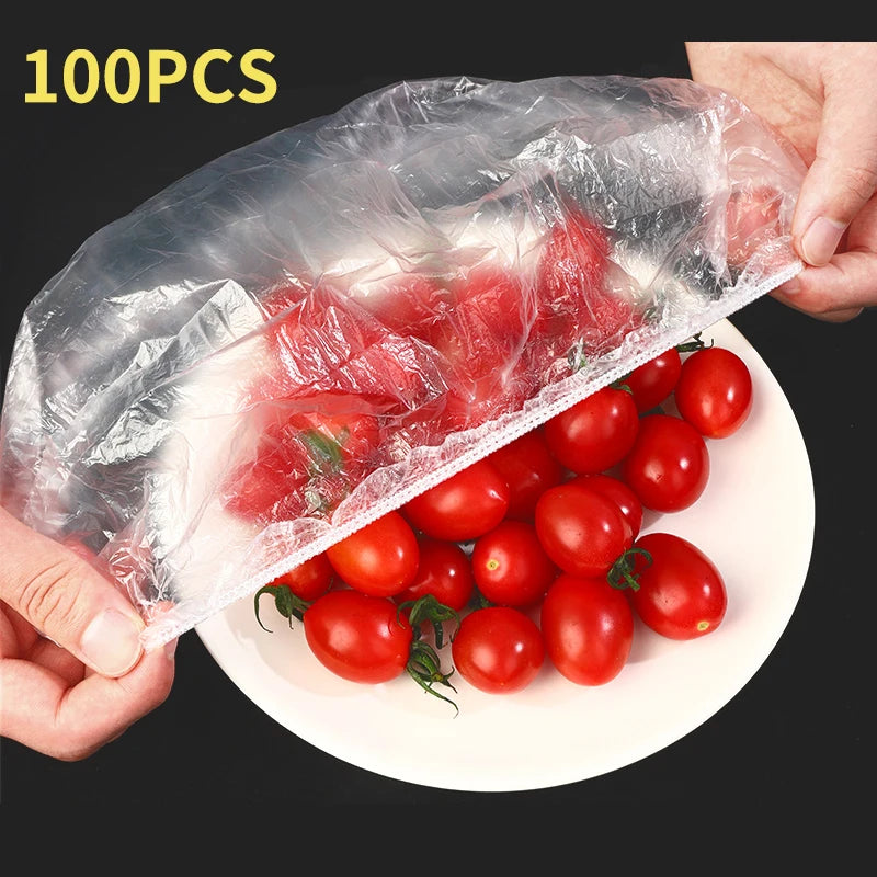 Reusable Disposable Food Cover Plastic Wrap Durable Elastic