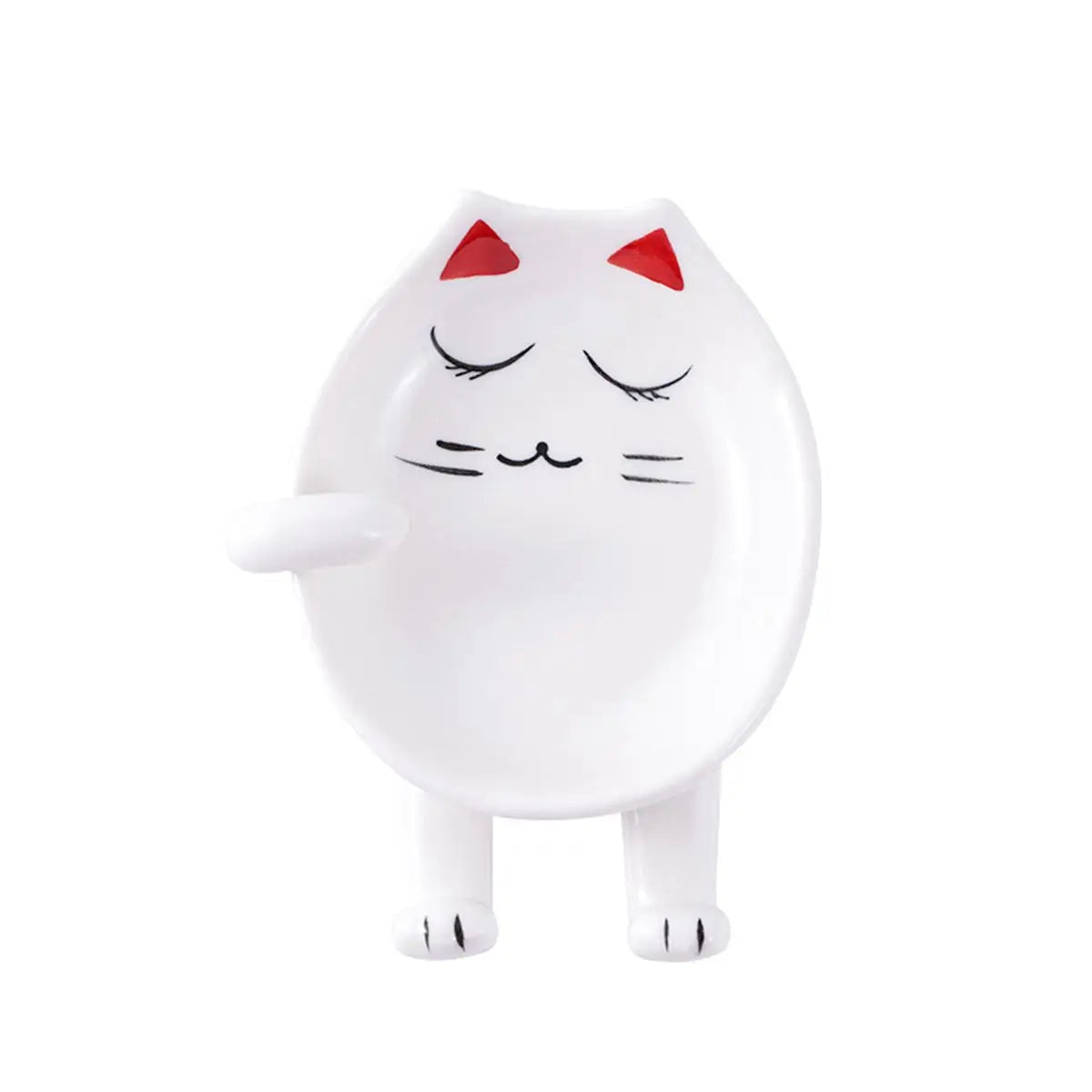 Cooking Cartoon Spoon Rest Cat Design Ceramic Spoon