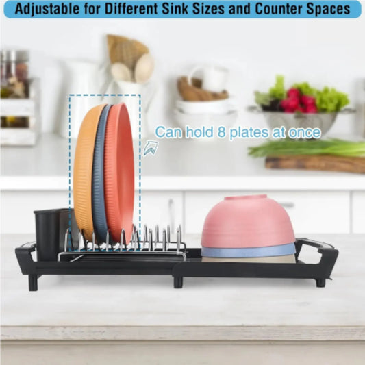 Expandable Dish Drying Rack Dish Racks Counter Adjustable