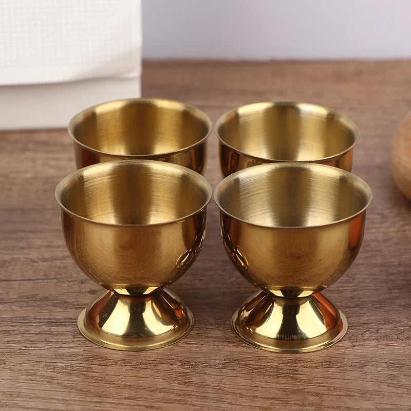 4pcs Egg Cups Handy Stainless Steel Boiled Egg