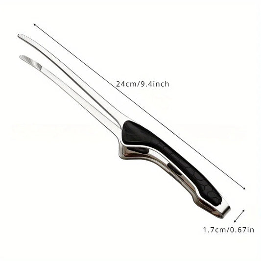 1pc Stainless Steel Tongs Serving Tongs Cooking Metal