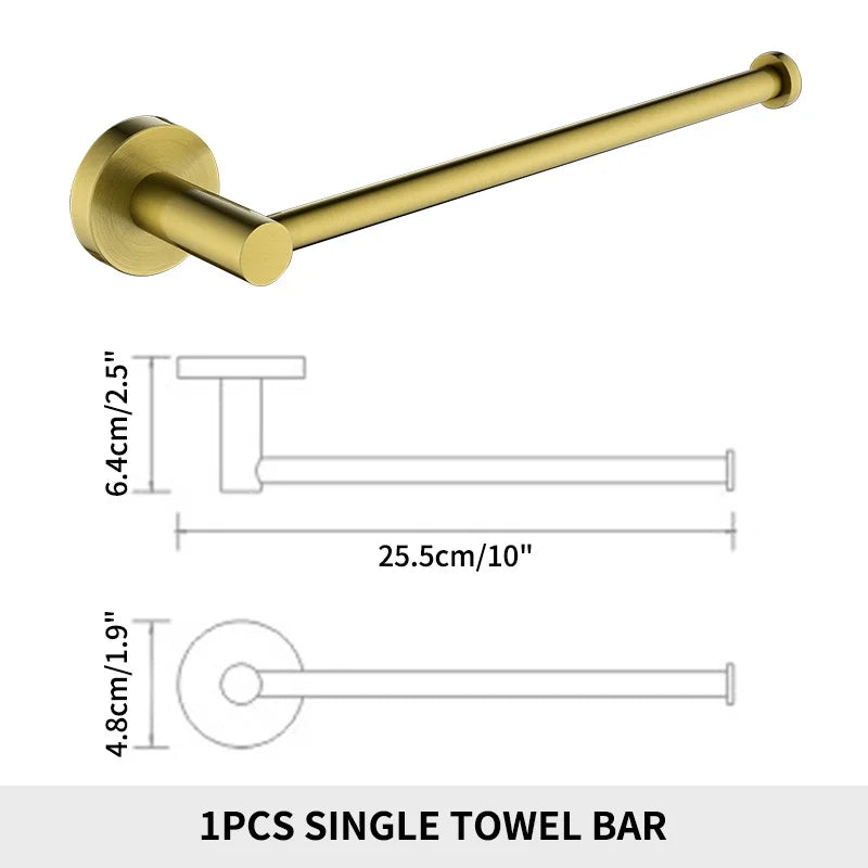 Bathroom Towel Rack Shelf Paper Holder Stainless Steel