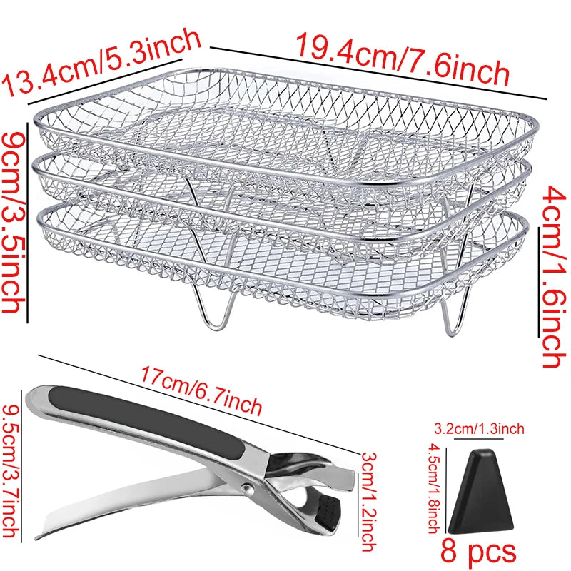 Air Fryer Baking Rack Metal Oven Grill Racks