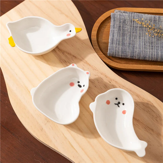 Japanese Style Ceramic Tiny Plate Creativity Restaurant Soy