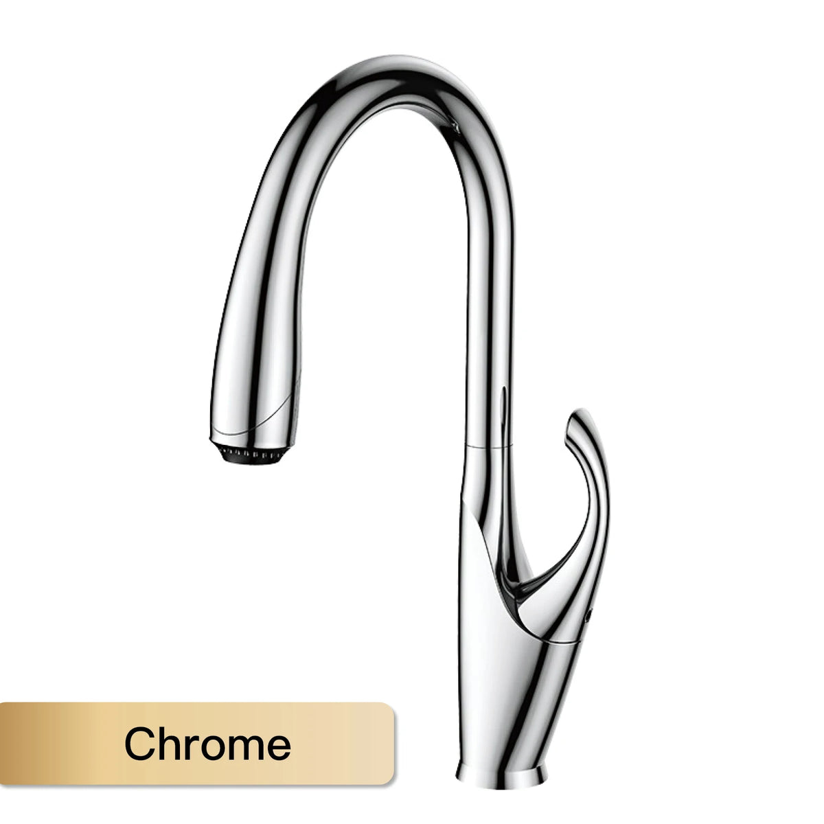 High End Touch Black Faucet Brass Pull Out