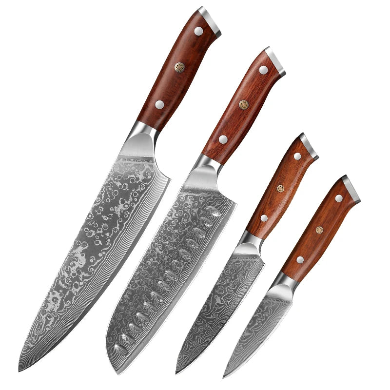 1-4 Knife 67 Layer Damascus Stee Super Sharp