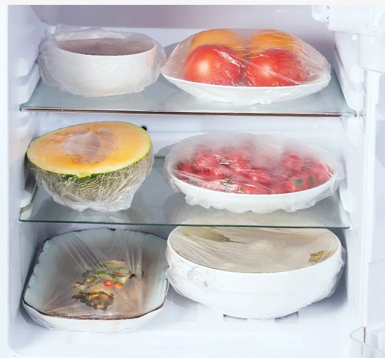 100pcs Disposable Food Cover Hats Fruit Cover Elastic