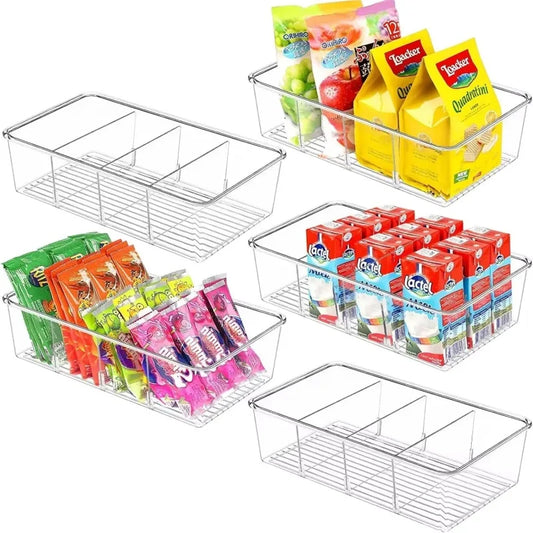 Refrigerator Organizer Bin Clear Plastic Food Storage Organizer
