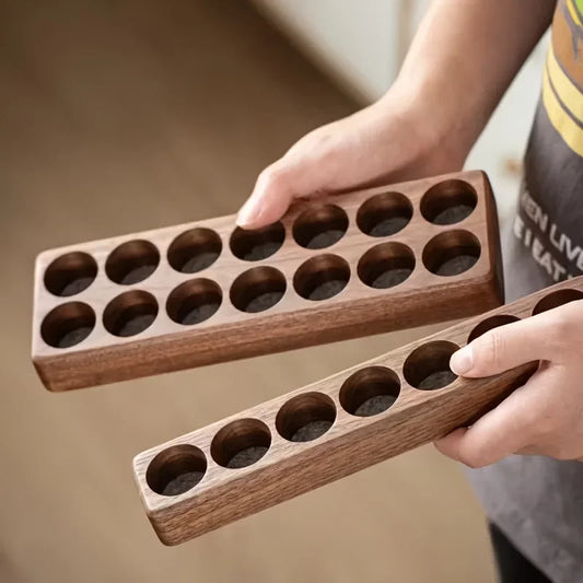 1pc Heavy-Duty Or 12-Slot Natural Wood Multi-Purpose Countertop