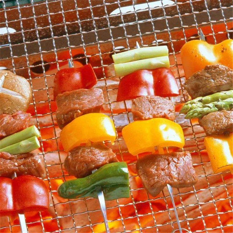 304 Stainless Steel Round Grill Net Foot Barbecue