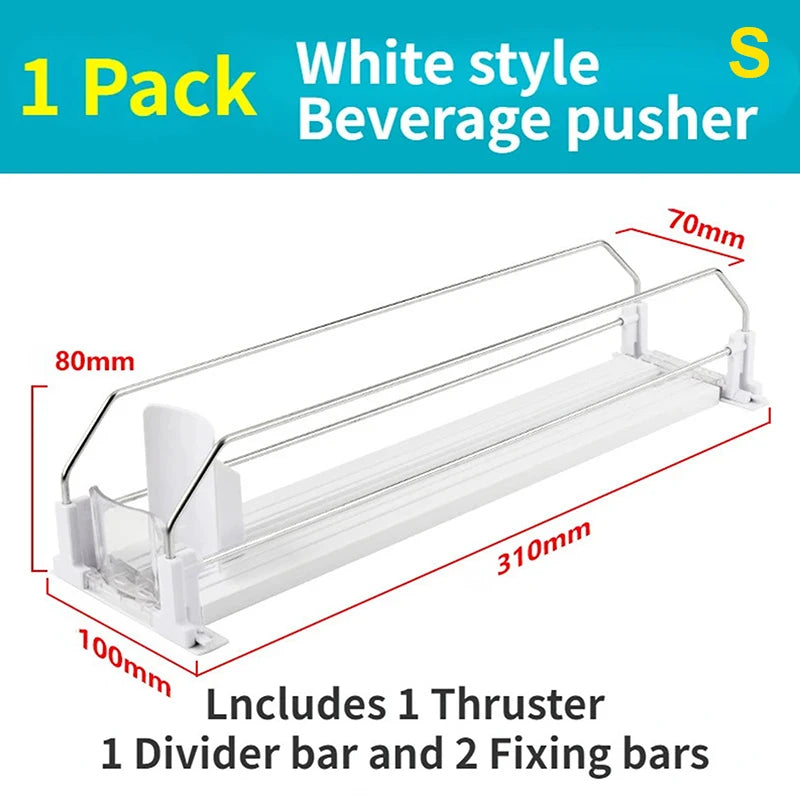 Push Rack Beverage Thruster Dispenser Storage Soda Can