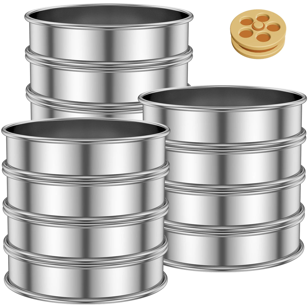 12pcs Crumpet Rings Muffin Rings Stainless Steel Nonstick