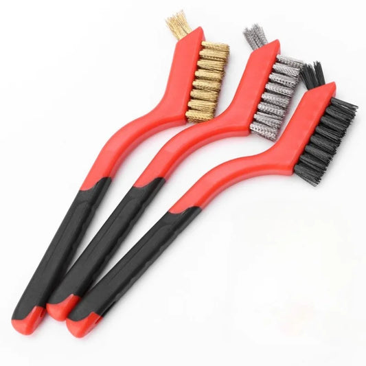 Wire Brush Nylon/Brass/Stainless Steel Bristles Curved Handle