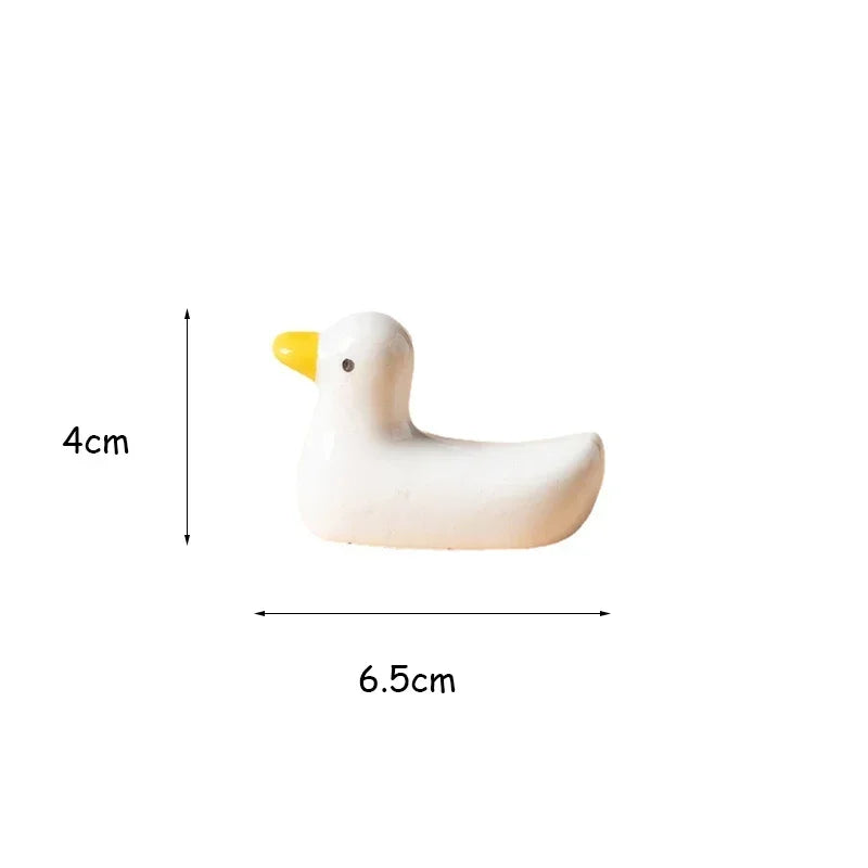 1-3pcs Duck Shape Ceramic Chopsticks Holder Spoon Rest
