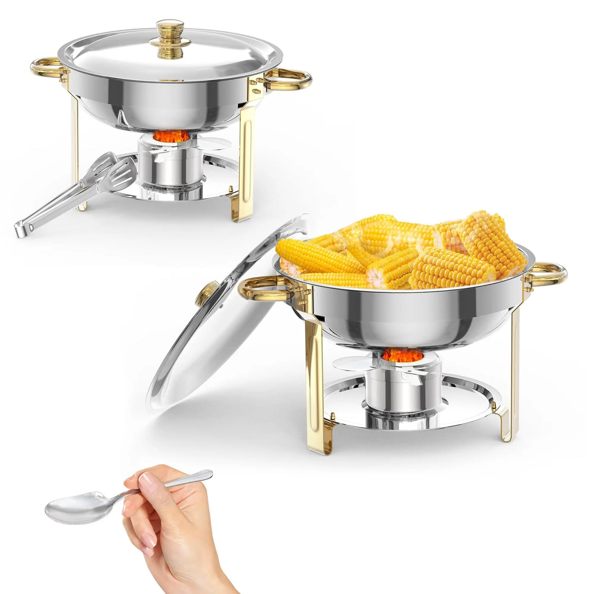 Chafing Dish Buffet Round Stainless Steel Chafer Food