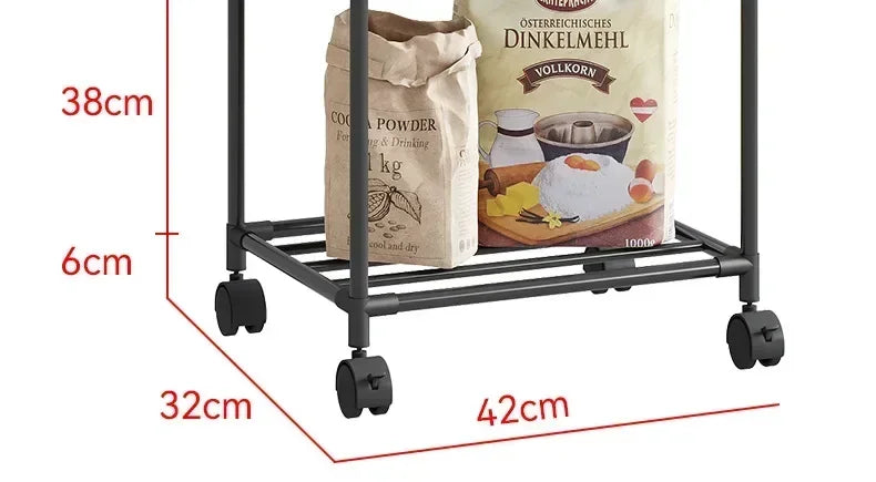 Multi-Layer Removable Storage Cart Floor-To-Ceiling Storage Rack
