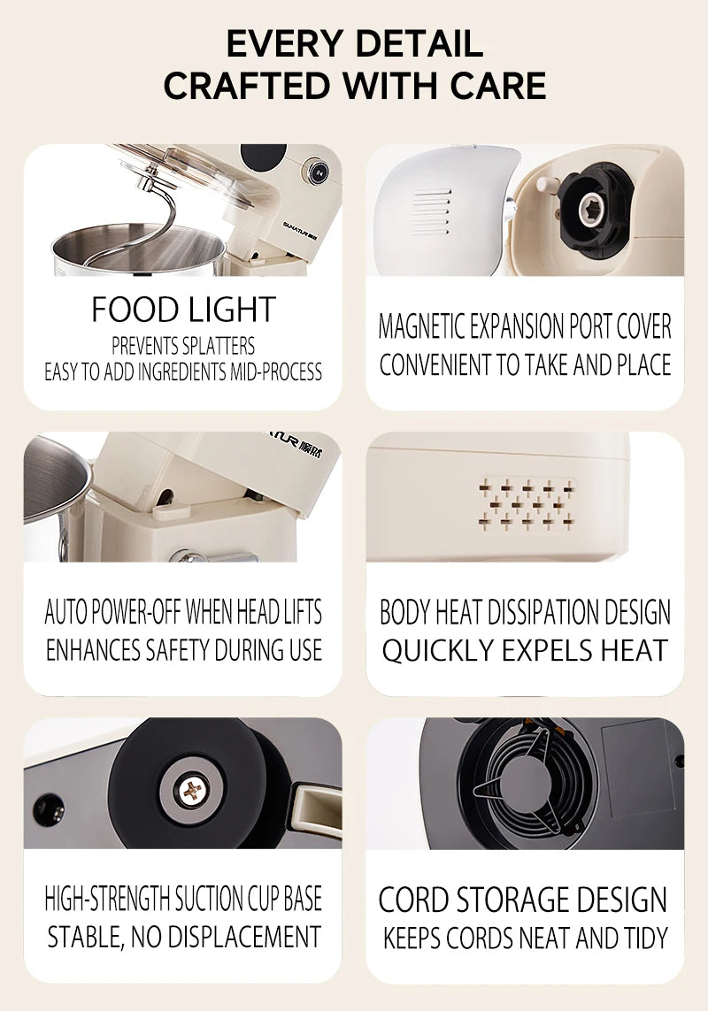 Shunran 8l Stand Mixer Dc Motor Automatic Dough