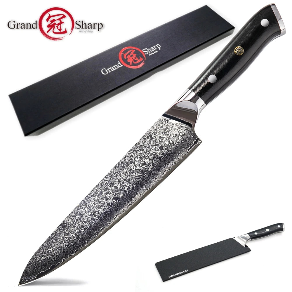 Damascus Chef Knife Japanese Damascus Steel Japanese Kiritsuke
