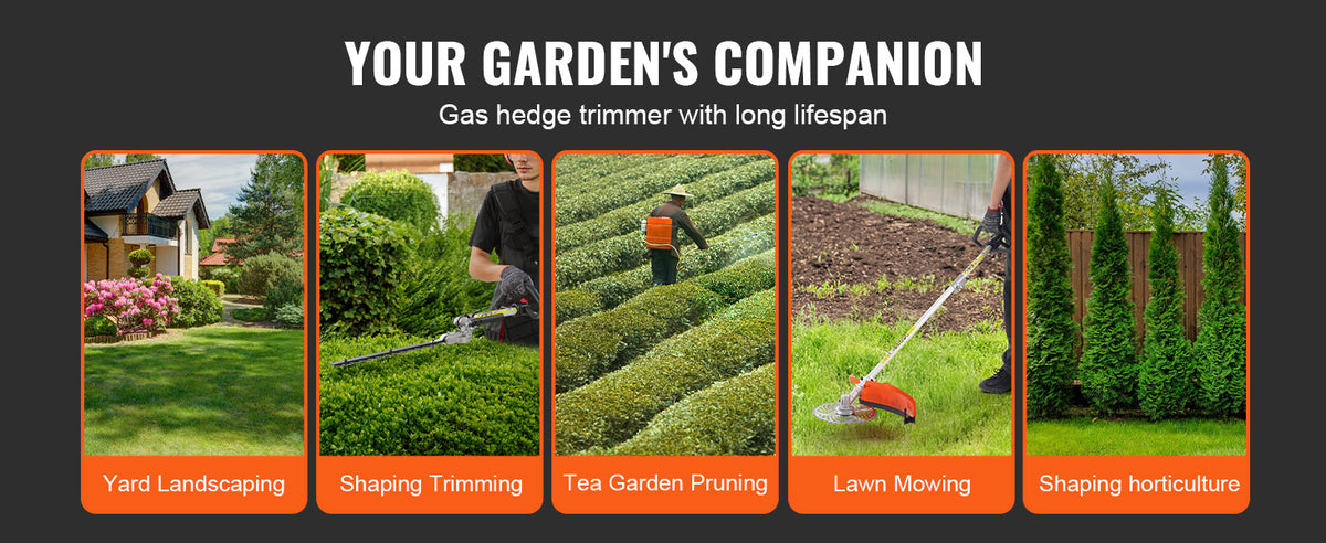 Succebuy 43cc 6-In-1multi-Functional Trimming Gas Hedge Trimmer