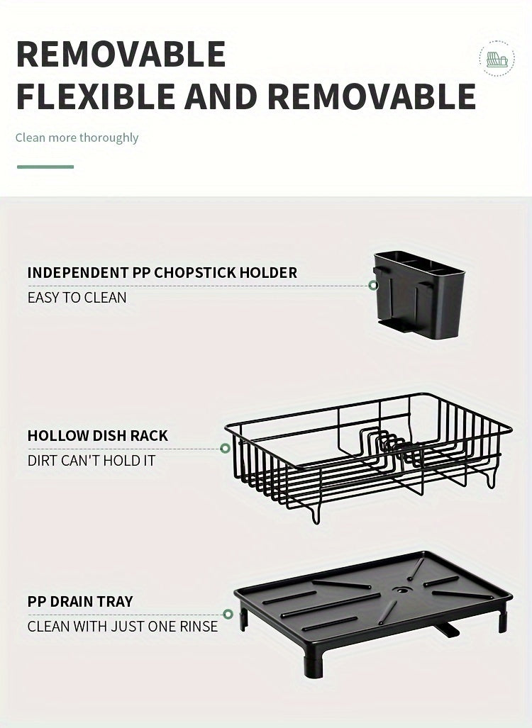 Rustproof Dish Drying Rack Countertop Dish Rack Dish