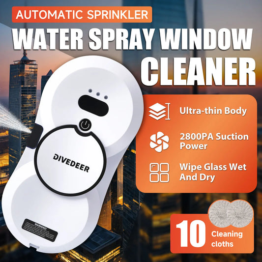Divedeer Water Spray Window Cleaning Robot High Suction