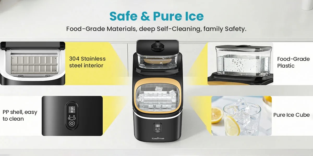 Loefme Ice Maker Machine 15kg/24h 6-13 Mins Quick