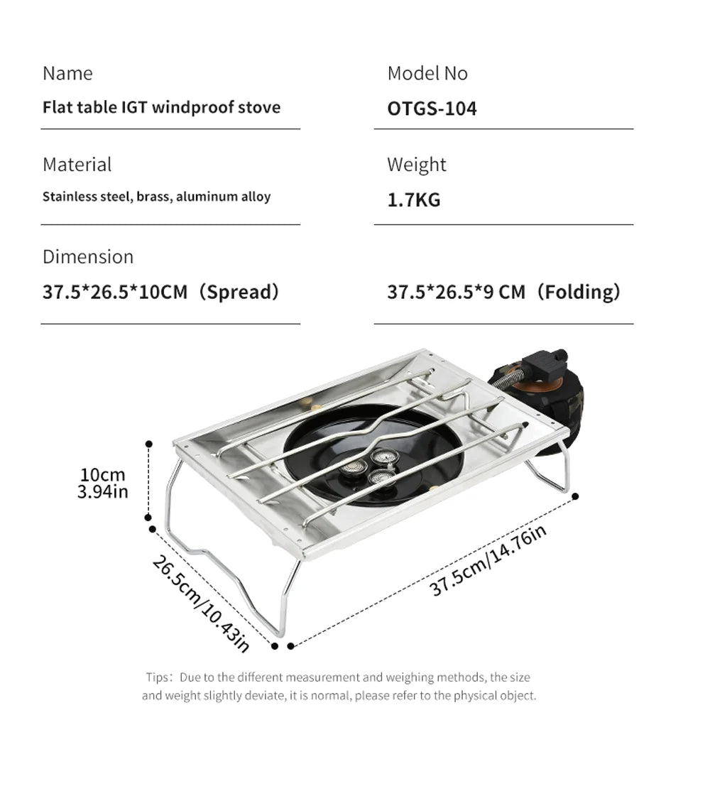 Pandatour Igt Outdoor One-Touch Table Stove Easy Equiped