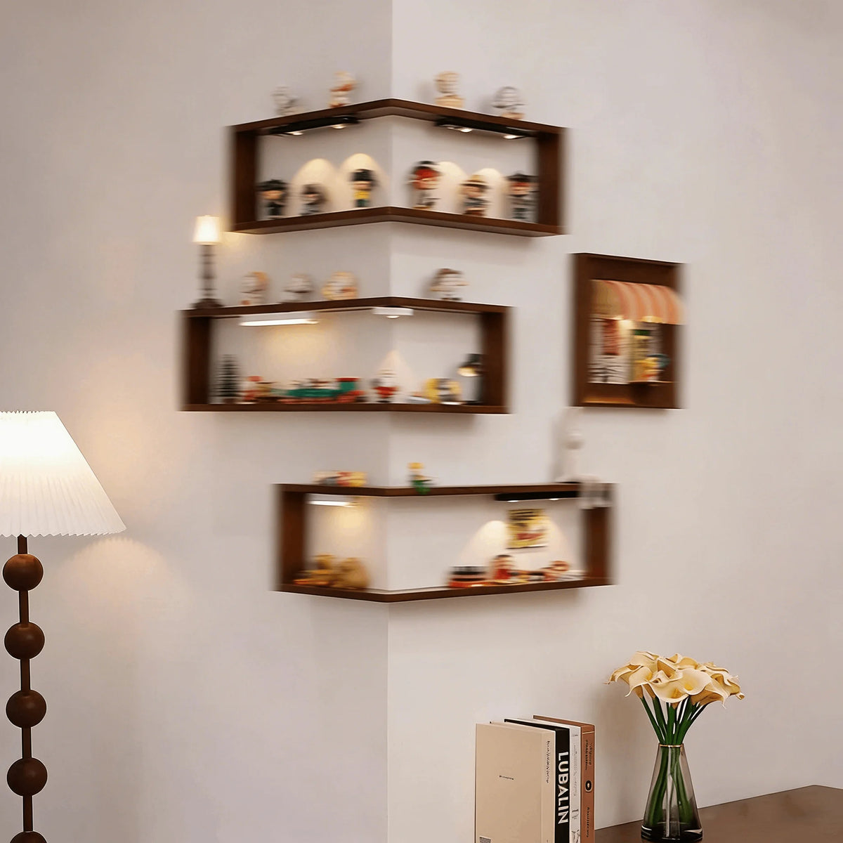 90 Degree Corner Wall Shelf Suspended Wall Decoration