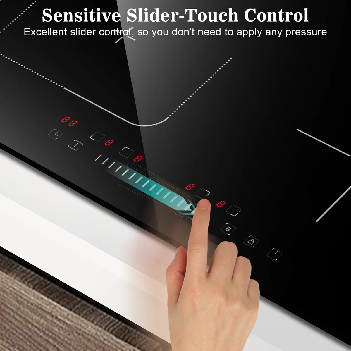 Karinear Built-In 4-Burner Induction Cooktop Electric Induction