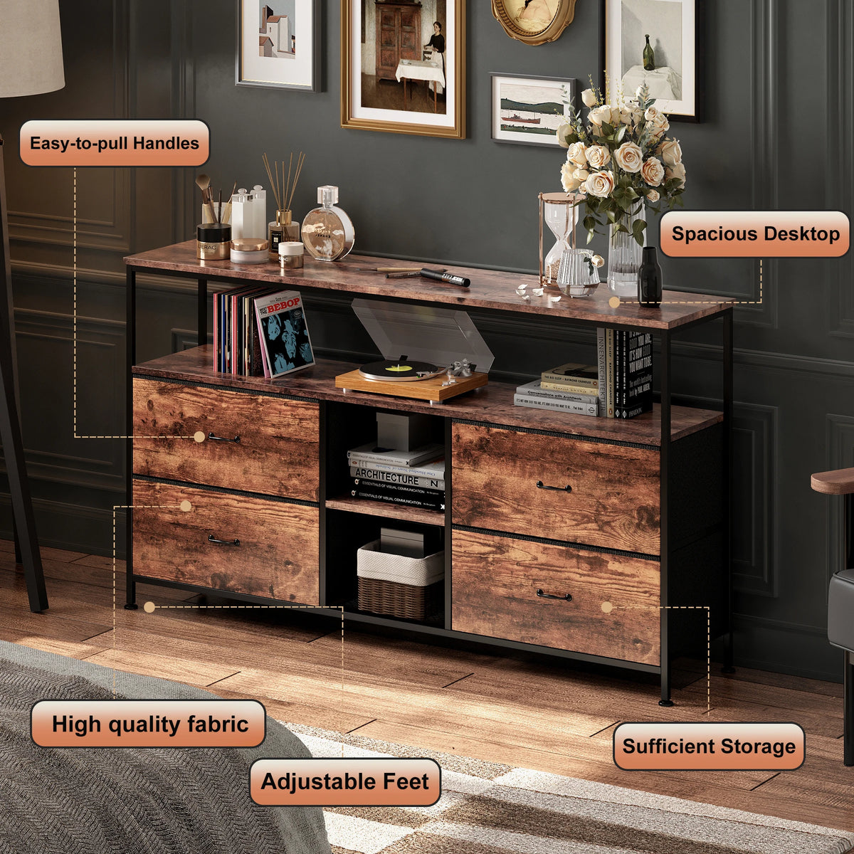 Tv Cabinet Storage Cabinet Led Lighting Chests Of