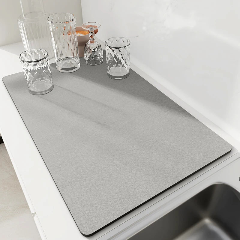 Dish Drying Mat Absorbent Quick Dry Coffee Drain