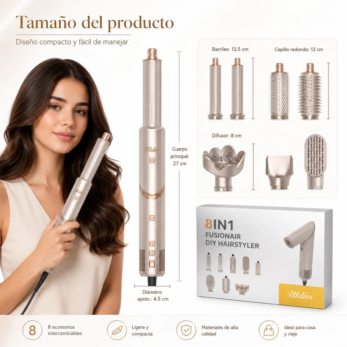 In Hair Dryer Brush High Speed Brushless Blow