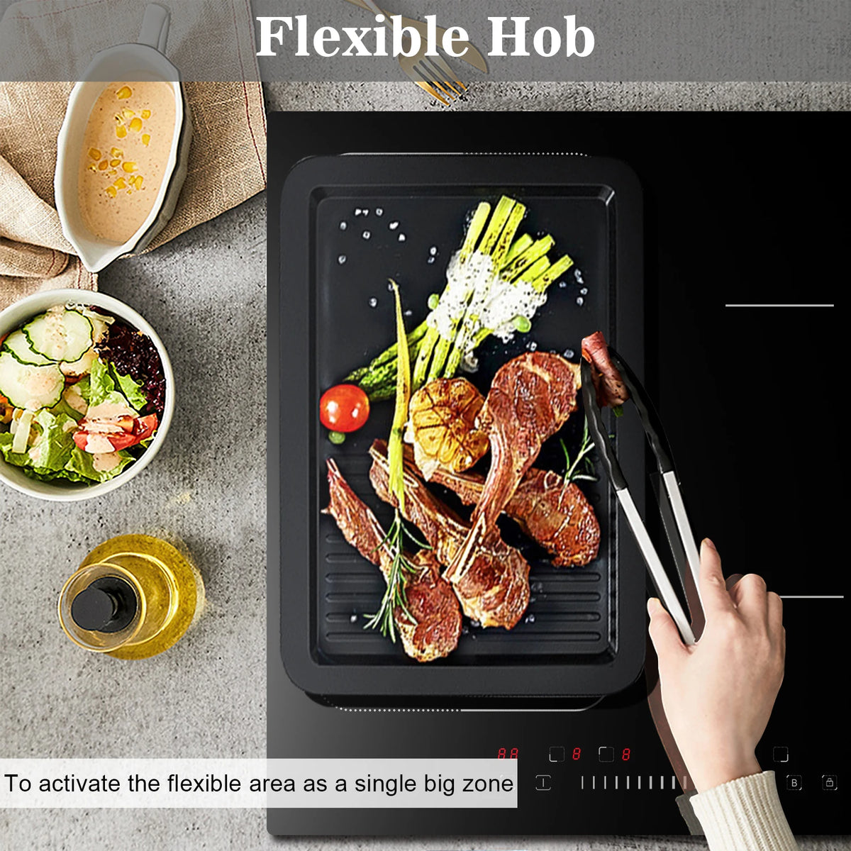 Karinear Built-In 4-Burner Induction Cooktop Electric Induction