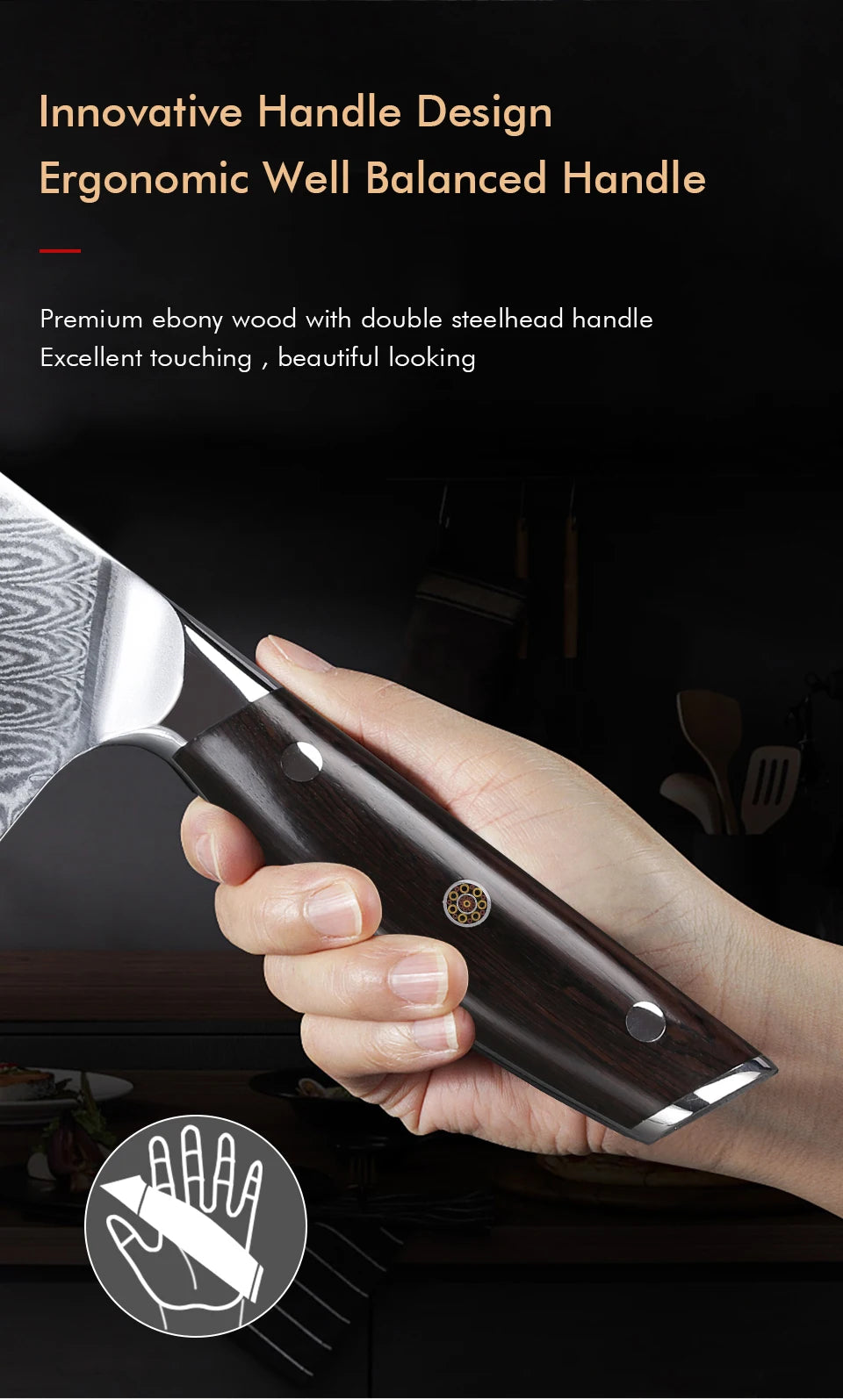 Young Professional Knife 67 Layers Damascus Steel Chef