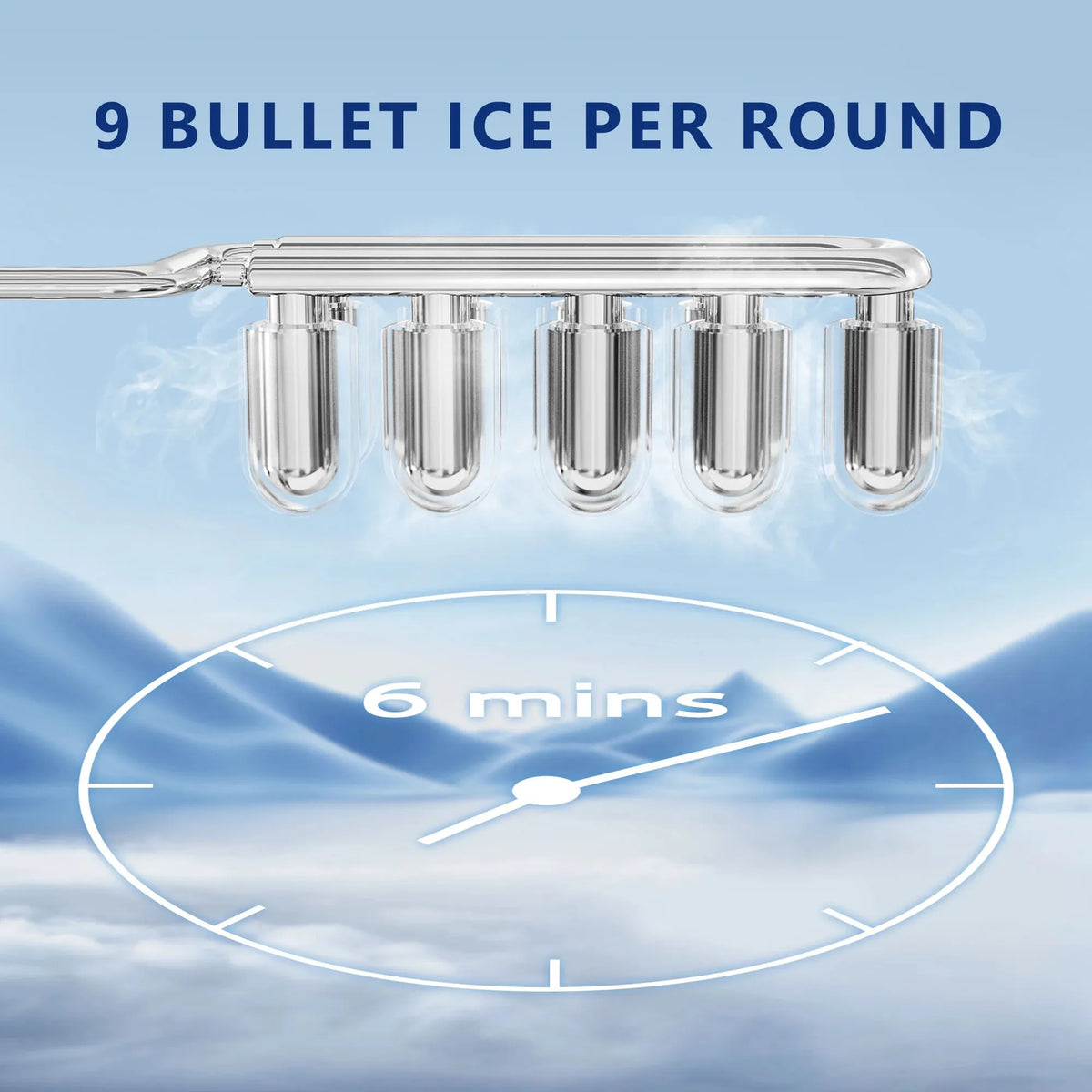 Simzlife 25 Lbs/24h Countertop Ice Maker Machine Bullet-Shaped