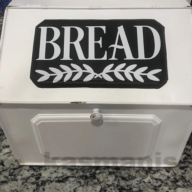 Bread Box Vinyl Sticker Bread Box Storage Label