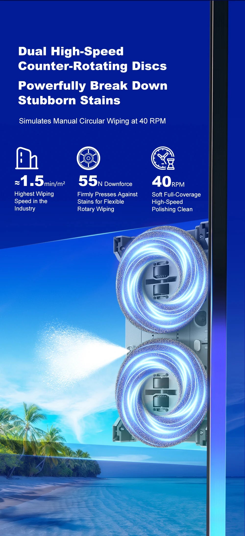 Window Cleaning Robot Liectroux G8 High-Speed Cleaning Double