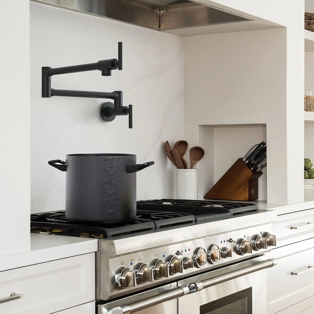 Pot Filler Faucet Wall Mount Stove Faucet Brass