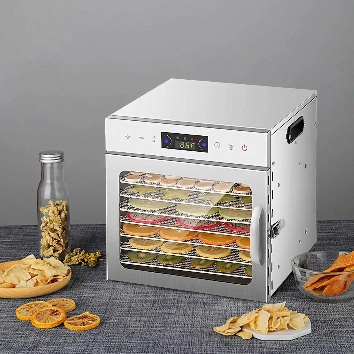 Food Jerky Dehydrator 24hour Timer Lightweight Drying Rack