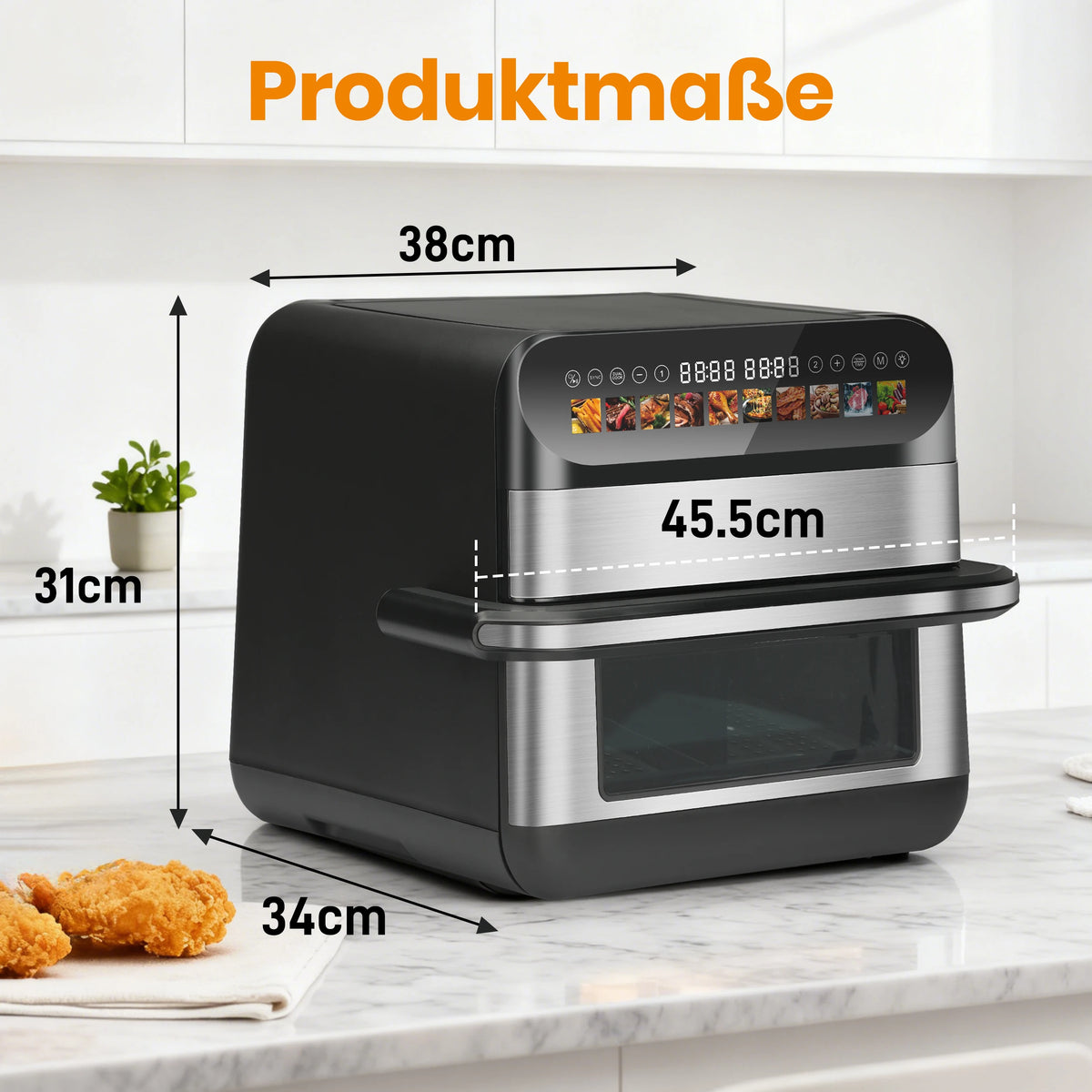 9l Dual Basket Air Fryer Oilless Cooker Led