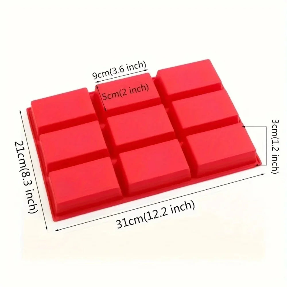 1/2pcs Silicone Mini Loaf Pan 9-Cavity Non-Stick Bread