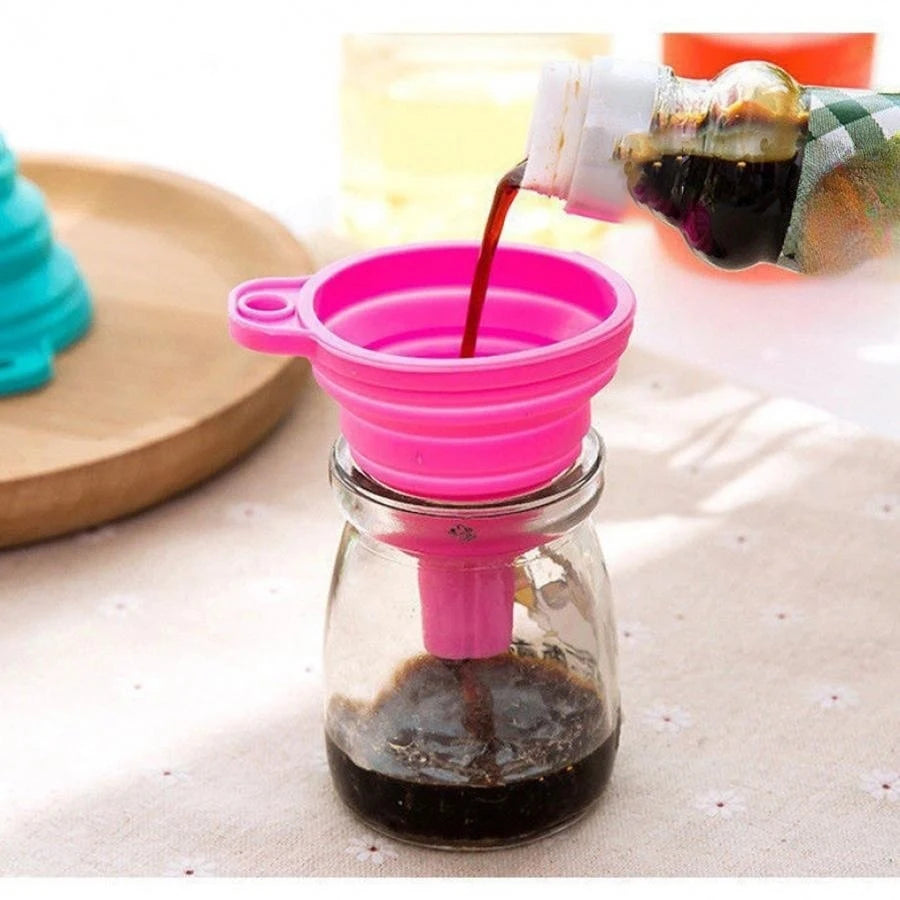 Funnel Pack Foldable Silicone Collapsible Funnels Filling Bottle