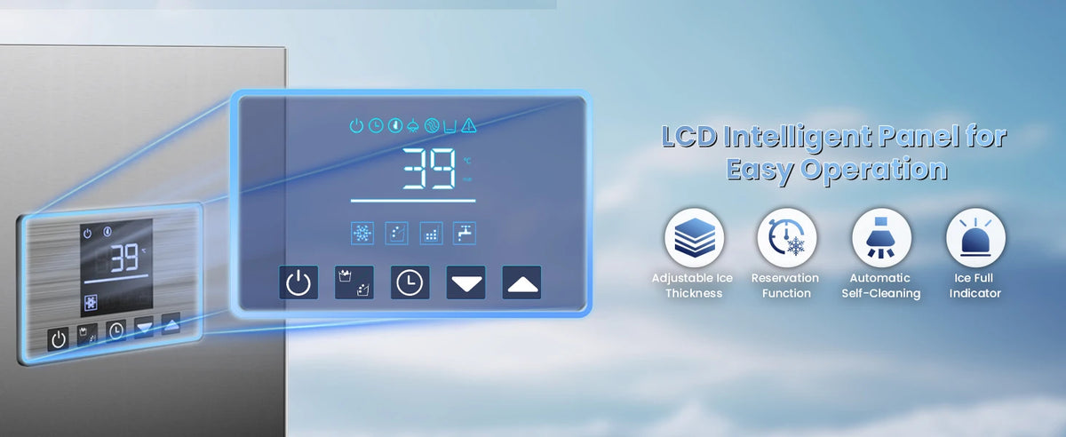 Commercial 580lbs/24h Ice Maker Machine Ice Ready In