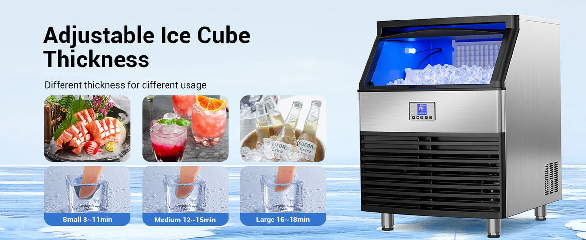 Commercial Ice Maker 450lbs/24h Ice Machine Commercial 120