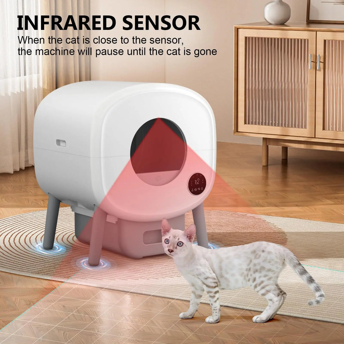 Fumoi Smart Self Cleaning Cat Litter Box Large
