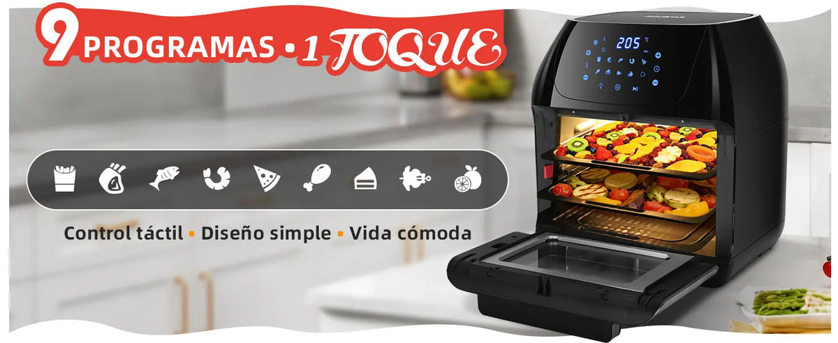 12l Air Fryer Air Oven Dishwasher Safe Led