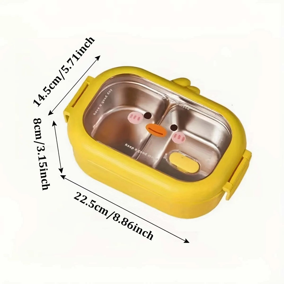 Cartoon Stainless Steel Lunch Box Reusable Leakproof Bento