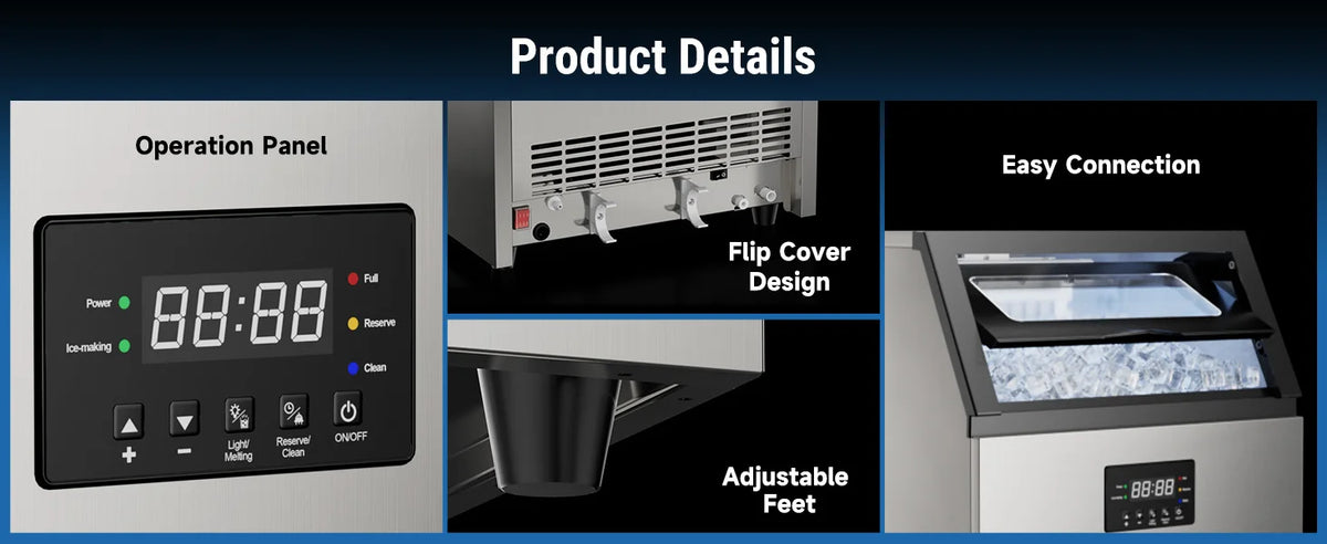 Commercial Ice Maker Machine Stainless Steel Under Counter