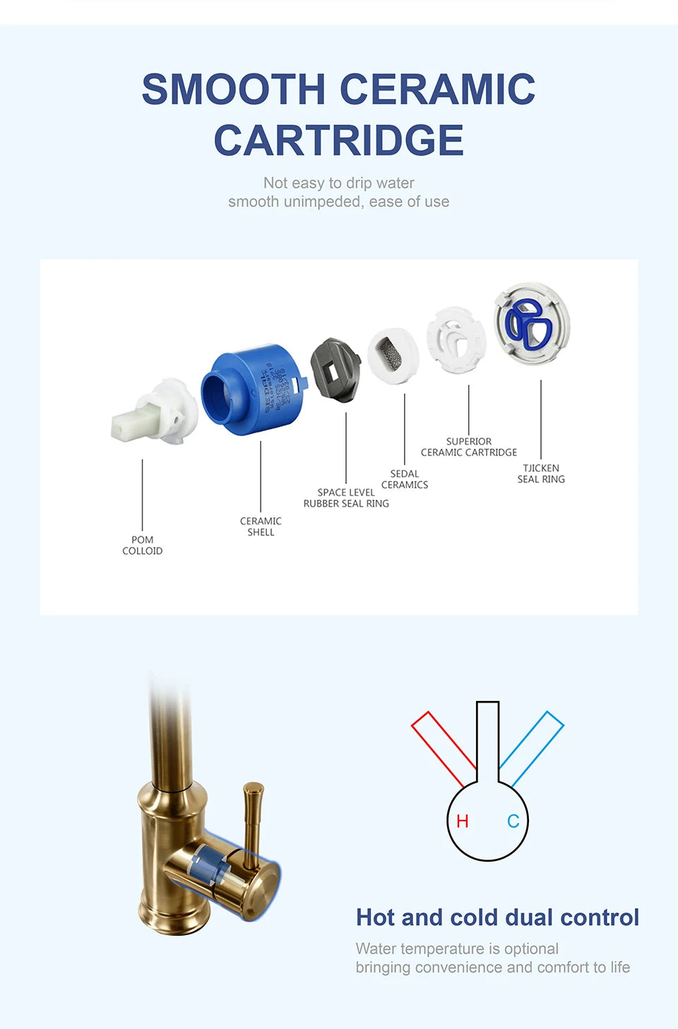 Touch Sensor Faucet Smart Control Mixer Tap Pull